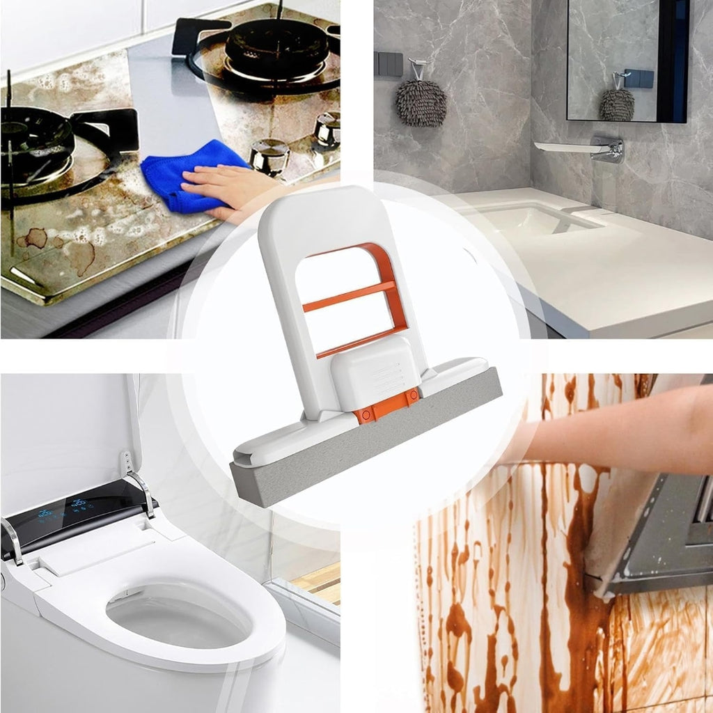 Mini Foldable Desktop Mop – Handheld Self-Squeeze Sponge Cleaner for Wet & Dry Use – Compact Cleaning Tool for Kitchen, Bathroom & Small Spaces