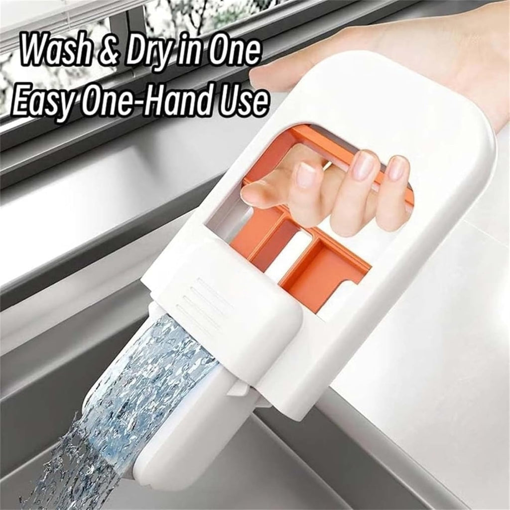Mini Foldable Desktop Mop – Handheld Self-Squeeze Sponge Cleaner for Wet & Dry Use – Compact Cleaning Tool for Kitchen, Bathroom & Small Spaces